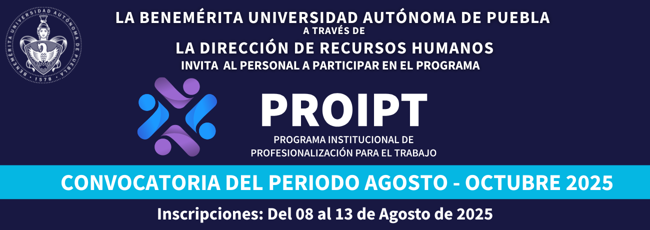 convocatoria PROIPT agosto-octubre 25