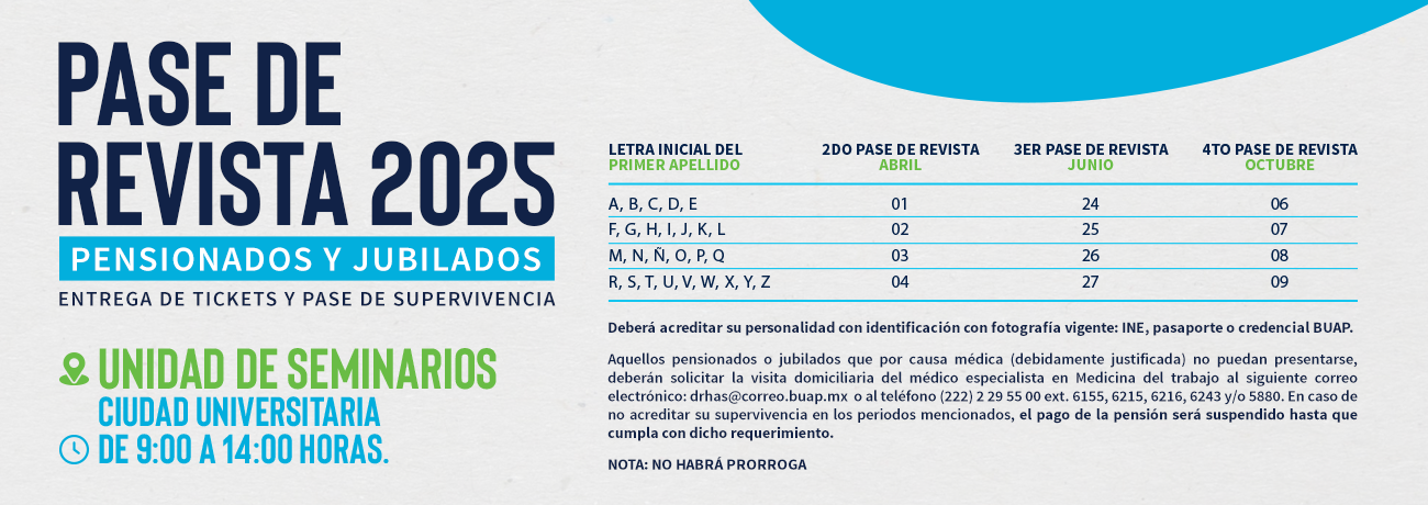 Fechas calendario pase de revista